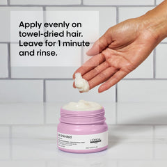 L'Oréal Professionnel Paris Liss Unlimited Mask - For Frizz-Prone Hair, Provides Long-Lasting Frizz and Humidity Protection, With Prokeratin