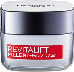 L'Oréal Revitalift Filler Ha Day Cream, 50 ml: Enhances Radiance, Reduces Wrinkles.