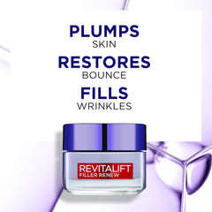 L'Oréal Revitalift Filler Ha Day Cream, 50 ml: Enhances Radiance, Reduces Wrinkles.